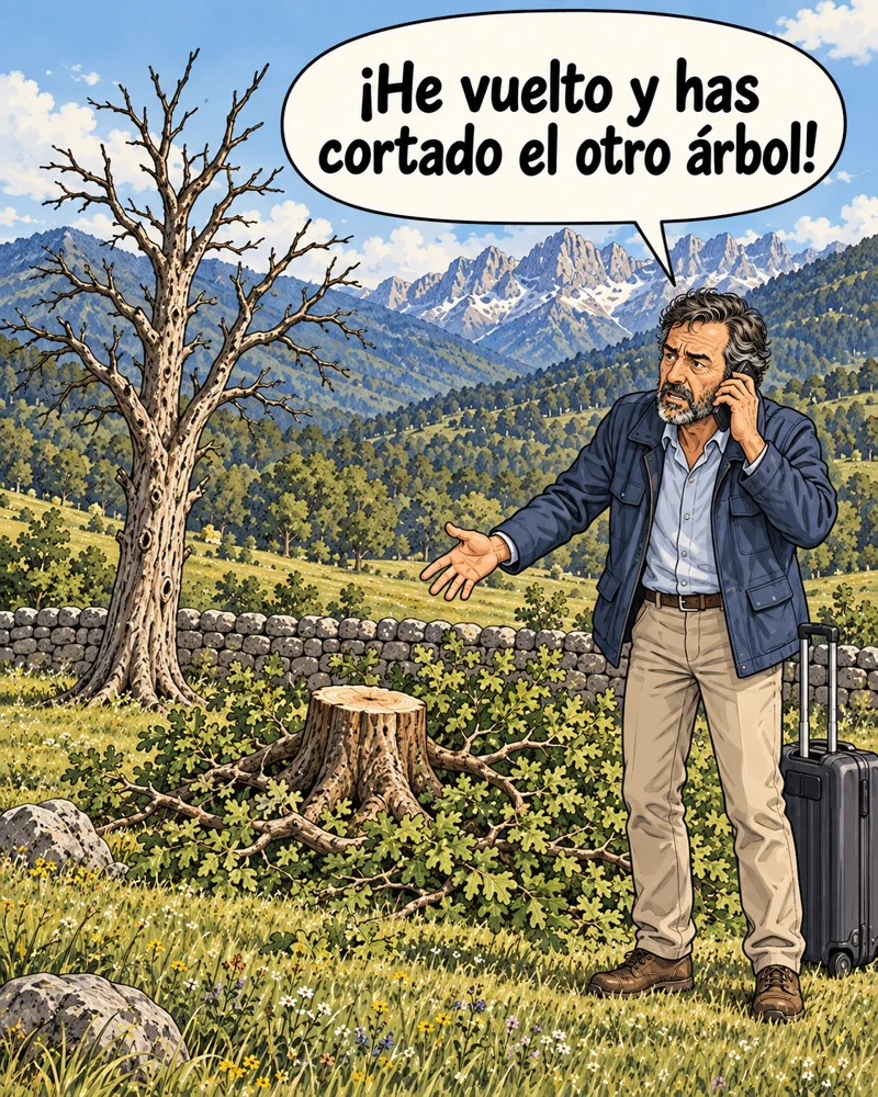 El propietario revisa el resultado del trabajo
