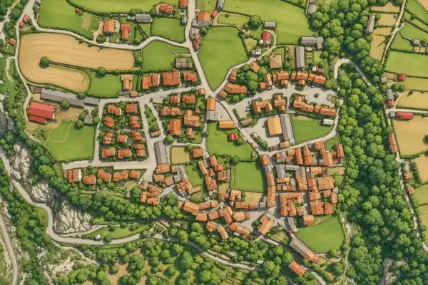 Laspuña: de la ortofoto al plano ilustrado